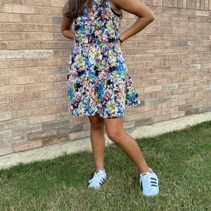 floral sleeveless dress